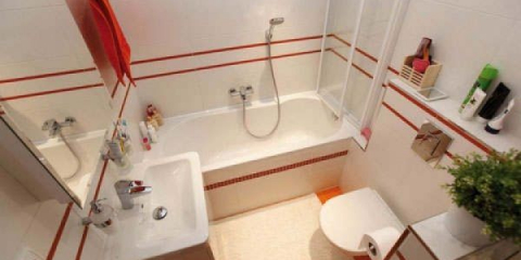 Malý design vany 3 čtverce s fotografiemi